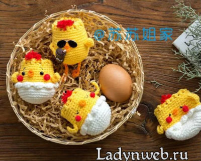 Цыпленок амигуруми крючком схема