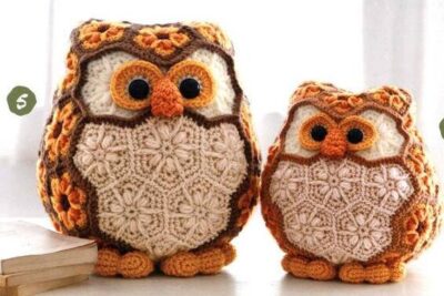 Сова игрушка из мотивов крючком