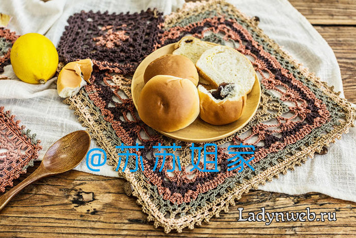 Квадратные салфетки крючком схемы