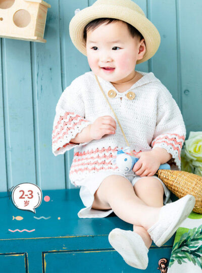 Пуловер для ребенка 2-3 лет крючком схема