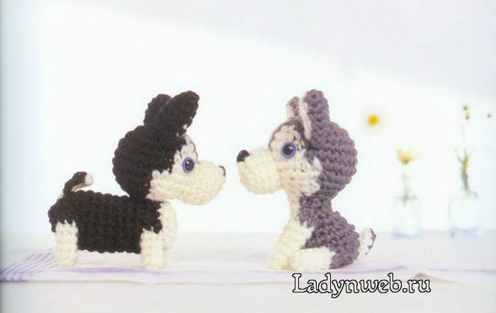Маленькие игрушки собачки амигуруми крючком схемы