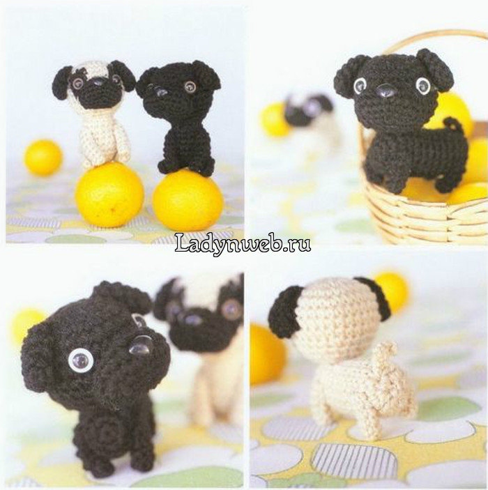 Маленькие игрушки собачки амигуруми крючком схемы