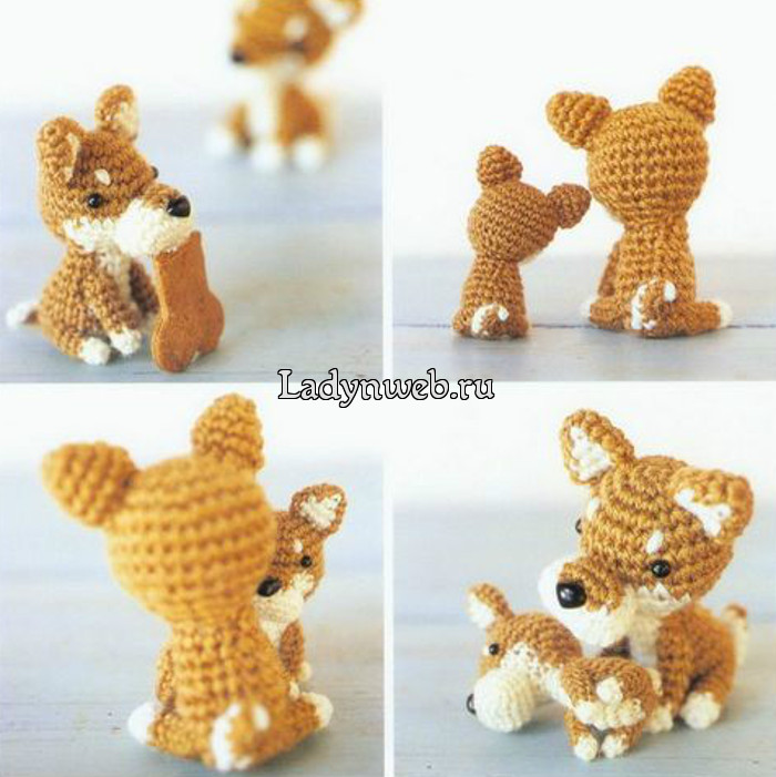 Маленькие игрушки собачки амигуруми крючком схемы