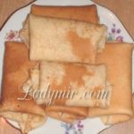 Блины на молоке и начинка из курицы для блинов