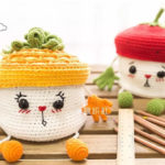 Круглая корзинка с крышкой для мелочей крючком схема