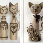 Коты из пластиковых бутылок и джута мастер класс