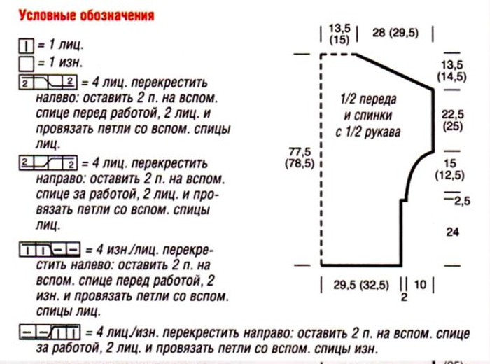 Теплое пончо с капюшоном спицами