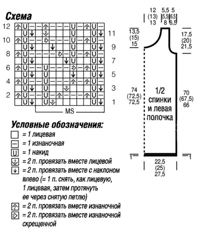 Летнее платье на бретелях ажурным узором спицами